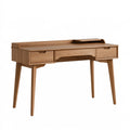 Scrivania 120 x 60 x 90 cm in legno marrone con 2 cassetti stile retrò