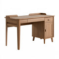 Scrivania 120 x 60 x 90 cm in legno marrone con cassetti e armadietto stile moderno