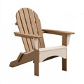 Sedia da giardino Adirondack 78 x 88 x 98 cm in plastica effetto legno marrone/beige con braccioli stile rustico