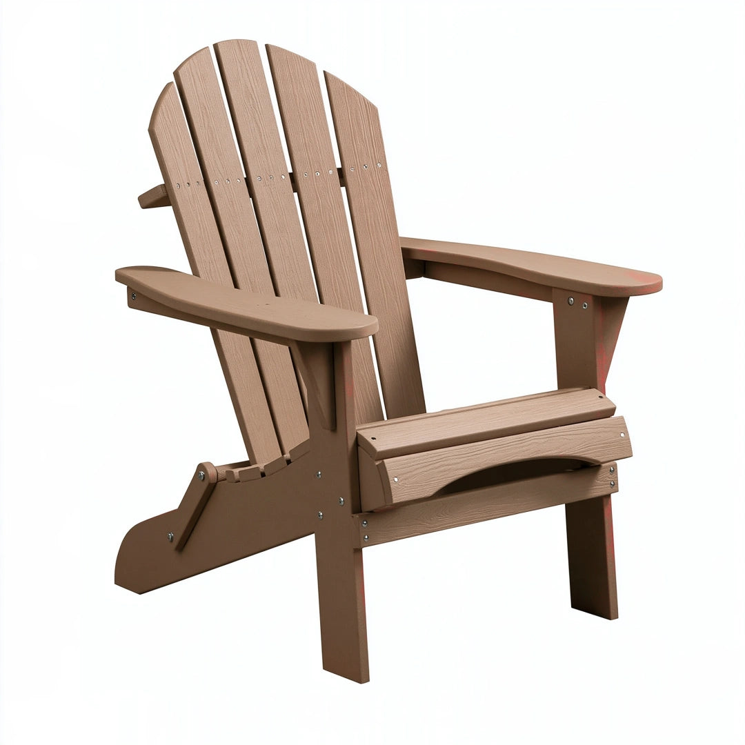 Sedia Adirondack 82 x 74 x 97 cm marrone effetto legno per esterno